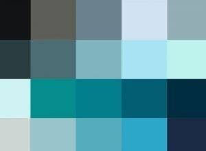 diseño web en Valencia - gama cromatica de azules